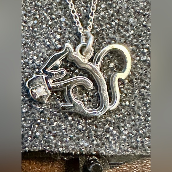Silver Squirrel Cut Out Necklace - Picture 2 of 6